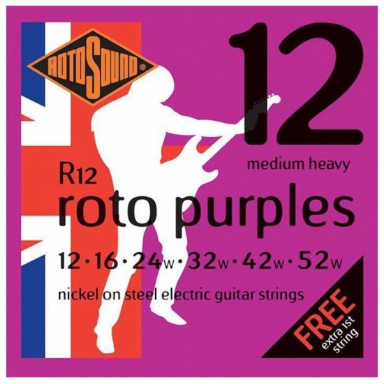Rotosound R12 Roto Purples Electric Guitar Strings 12 -  52
